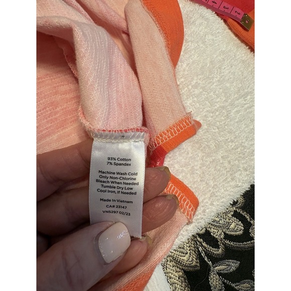 T By Talbots Long Sleeve Multi Colored Tee Shirt, Medium - Picture 8 of 9